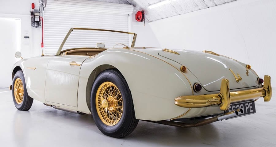 The World’s Most Flirtatious Car – 1958 Austin-Healey 100-Six ‘Goldie’ to be sold at auction by RM Sotheby’s in New York with no reserve and an estimate of £265,000 to £417,000 ($350,000 to $550,000, €300,000 to €471,000 or درهم1.3 million to درهم2 million on 6th December 2017