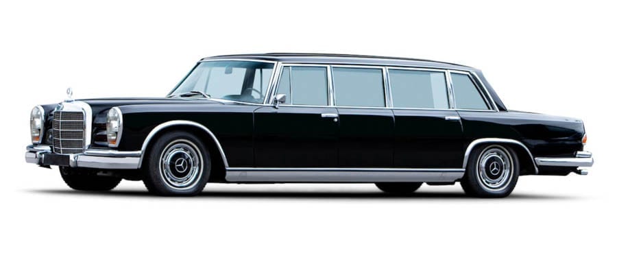 A Grand Grosser – 1965 Mercedes-Benz 600 Pullman for sale – “As good as new” 1965 Mercedes-Benz 600 Pullman “dictator car” to be sold at auction in London by Bonhams. They offer the limousine at their 7th December 2019 sale at their New Bond Street showroom and have set an estimate of £300,000 to £500,000 ($388,000 to $646,000, €352,000 to €586,000 or درهم1.4 million to درهم2.4 million).