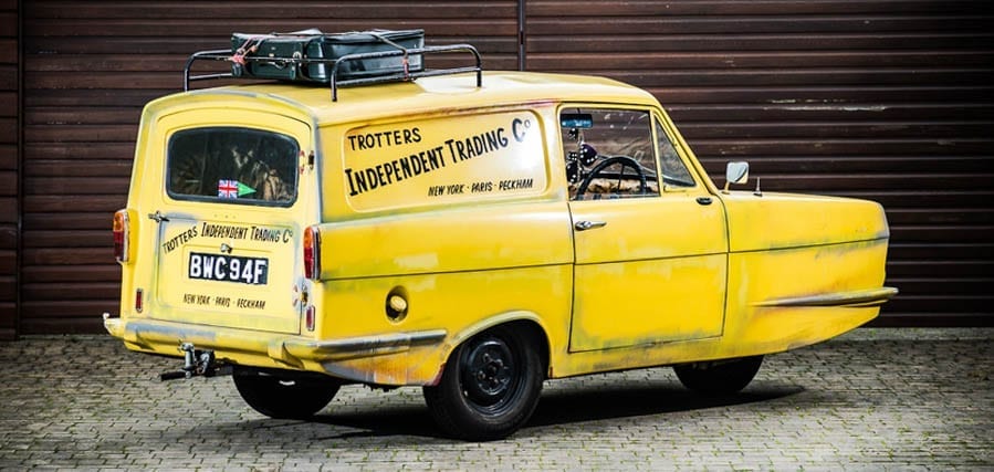 Tax in Post – 1968 Reliant Regal, registration BWC 94F – Used in BBC TV series Only Fools and Horses, episode in Monaco – Del and Rodney – Offered with no reserve by Silverstone Auctions at their NEC Classic Motor Show sale on 11th and 12th November with no reserve.