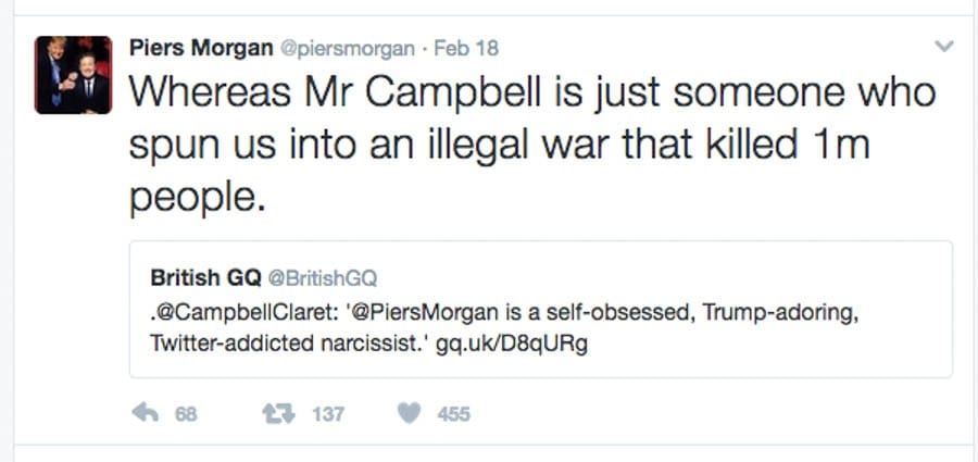P**s Off Piers – Piers Morgan withdraws from presenting an awards ceremony after an online campaign to oust him went viral; next he needs to leave Britain for good