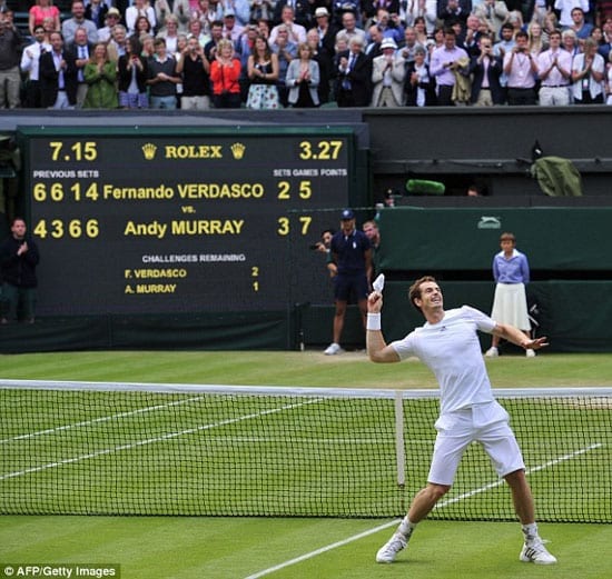 Andy Murray beats Fernando Verdasco at Wimbledon 2013