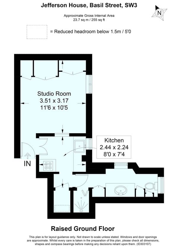 Cupboards by Harrods – Two studio flats near Harrods in Knightsbridge, London, SW3 for sale for extraordinary sums offer ideal homes for pint-sized people – January 2017 – Carter Jonas and Beauchamp Estates – Raised ground floor at Jefferson House, 11 Basil Street at £450,000 ($553,000, €525,000, درهم2.03 million) – Third floor at Beaufort Gardens at £1.65 million ($2.03 million, €1.92 million or درهم7.45 million)