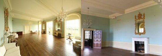 Before and after: The decline of the interior is apparent but the building's beauty remains