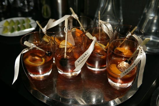 Bulgari Old Fashioned cocktails