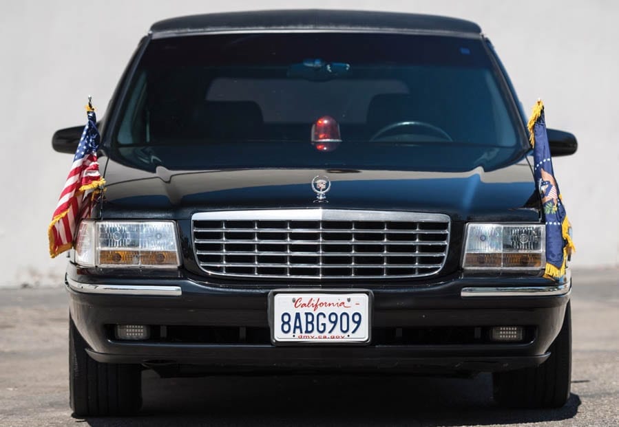 A Low-Cost Limo – Replica Clinton Cadillac One to be auctioned – Perfect car for Hillary Clinton to be auctioned for just £7,800 in Indiana; replica Cadillac One truly is worthy of the name ‘The Beast’ – 1999 Cadillac Deville Presidential-style state limousine by Superior Coach to be sold for £7,800 to £11,700 ($10,000 to $15,000, €8,800 to €13,100 or درهم36,700 to درهم55,100) at their 30th August to the 2nd September auction by RM Sotheby’s at their Auburn Fall sale.