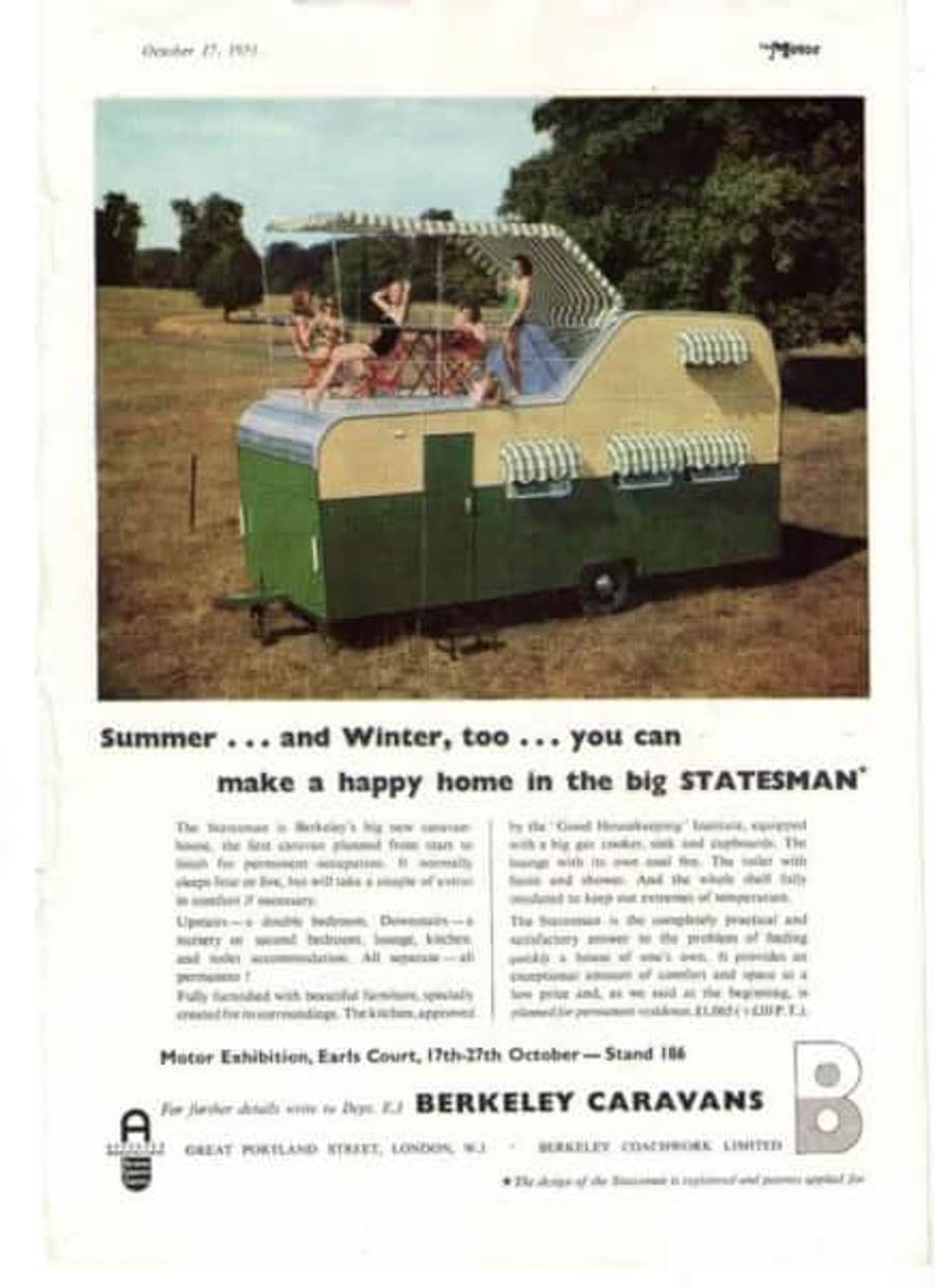 The King of Caravans – One-of-a-kind “big caravan-house” with patio on the roof for sale for £30,000 ($38,500, €33,200 or درهم141,500); the current owner bought it for just £1 and spent £70,000 restoring it – For sale through RM English estate agents in York.