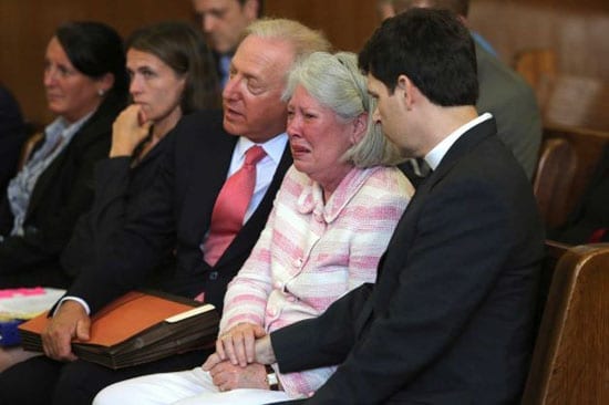 Crocodile tears: Charlene Marshall cries in a Manhattan court room on Friday 21st July 2013