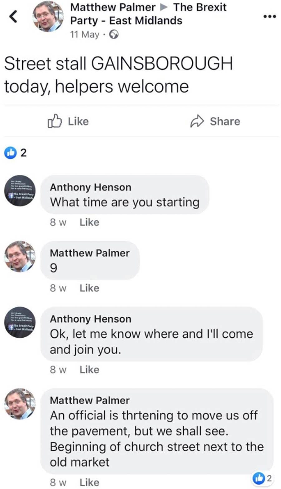 A Royal Borough Rotter – Councillor Matthew Palmer – Conservative RBKC councillor Matthew Palmer exposed as a rotter and hypocrite; he’s even caught campaigning for the Brexit Party.