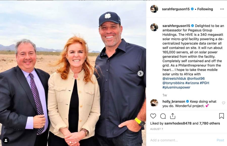 The Duchess of Dimness – Sarah, Duchess of York and Tony Robbins – That Sarah, Duchess of York posed for pictures with a man accused of sexual offences at a time when her ex-husband’s links to dead padeophile Jeffrey Epstein are under scrutiny is shocking; that she leaves them on Instagram emphasises her stupidity.