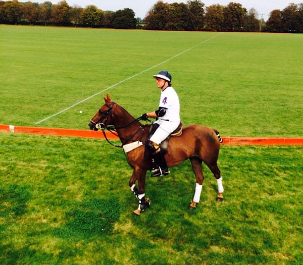 England's Peter Webb at the Beaufort Polo Club on Sunday