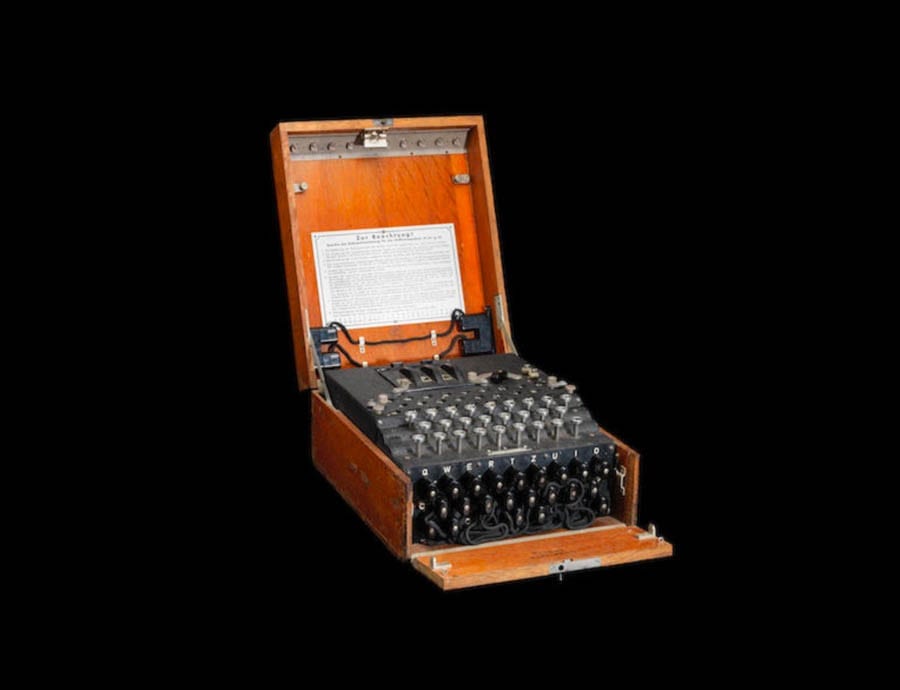 A Bit Of An Enigma – Bonhams in Knightsbridge, London to auction two Enigma machines at their science and technology sale for six figure sums. The respective reserves for the machines are £150,000 to £200,000 ($197,000 to $263,000, €169,000 to €225,000 or درهم724,000 to درهم965,000) and £100,000 to £150,000 ($131,000 to $197,000,