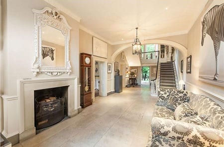 Visitors to the house pass through a grand entrance hall