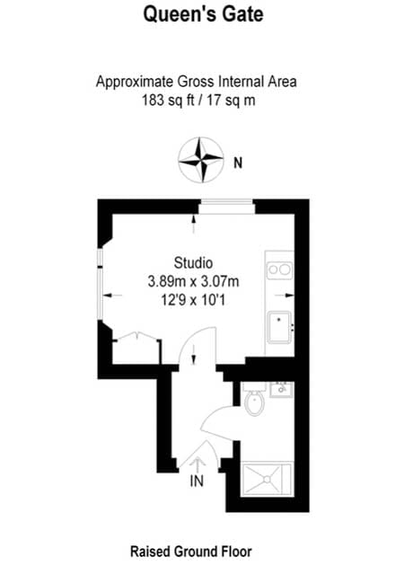 The Art of The Price Rise – Flat 2, 49 Roland Gardens, South Kensington, London, SW7 3PG, United Kingdom – Former artist’s studio in Roland Gardens, South Kensington, London for sale for £2.3 million ($2.96 million, €2.63 million or درهم10.89 million) – a sum 229% higher than it achieved in 2007.