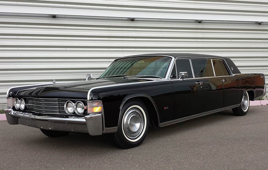 A Cool Limo – Ex-Steve McQueen 1965 Lincoln Continental limousine by Lehmann-Peterson to be sold at auction on 24th June 2017 by RM Sothebys – Guide of £77,000 to £116,000 ($100,000 to $150,000 €89,000 to €133,000 or درهم367,000 to درهم551,000).