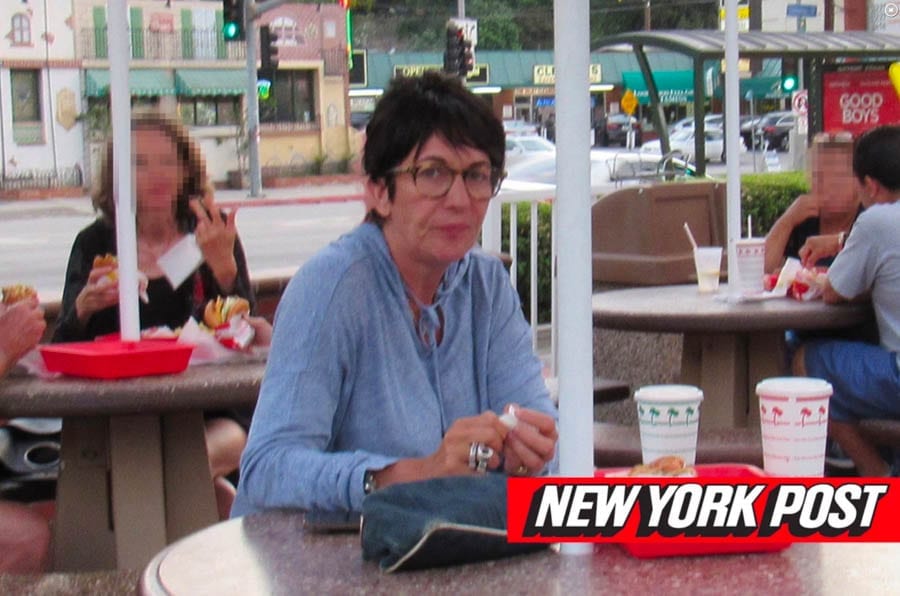 Maxwell Moves On – Murky madam Ghislaine Maxwell spotted munching on a burger at an In-N-Out Burger fast food restaurant whilst reading a book about deaths linked to the CIA.