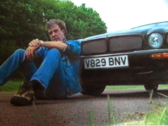 Jeremy Clarkson with his 1999 Jaguar XJR