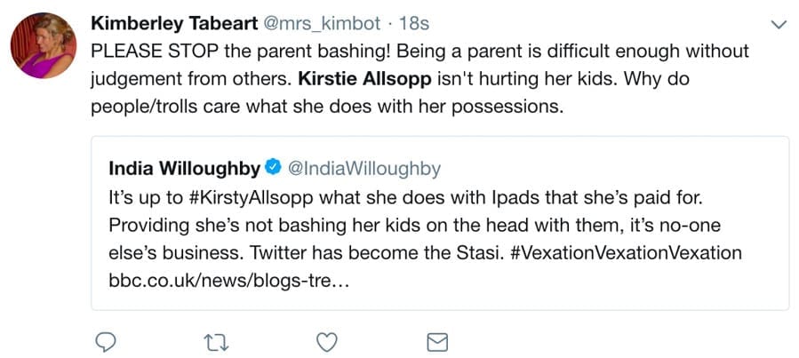 An Almighty Allstropp – Is the fuss over Kirstie Allsopp smashing up her children’s iPads justified? Or was it actually a very clever publicity stunt on her part?
