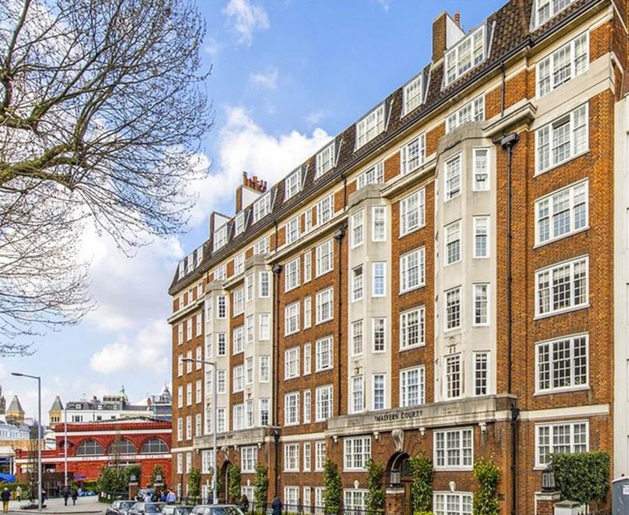 A Serious Shed - £3.25 million flat in Malvern Court, SW7 – South Kensington apartment with ‘summer house’ shed for sale for £3.25m. Ground floor lateral flat is on with Knight Frank.