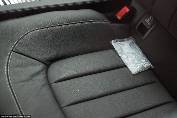 The vehicle's owner, Daria Radionova, keeps spare crystals in the car (presumably to replace those taken from the car by passersby)