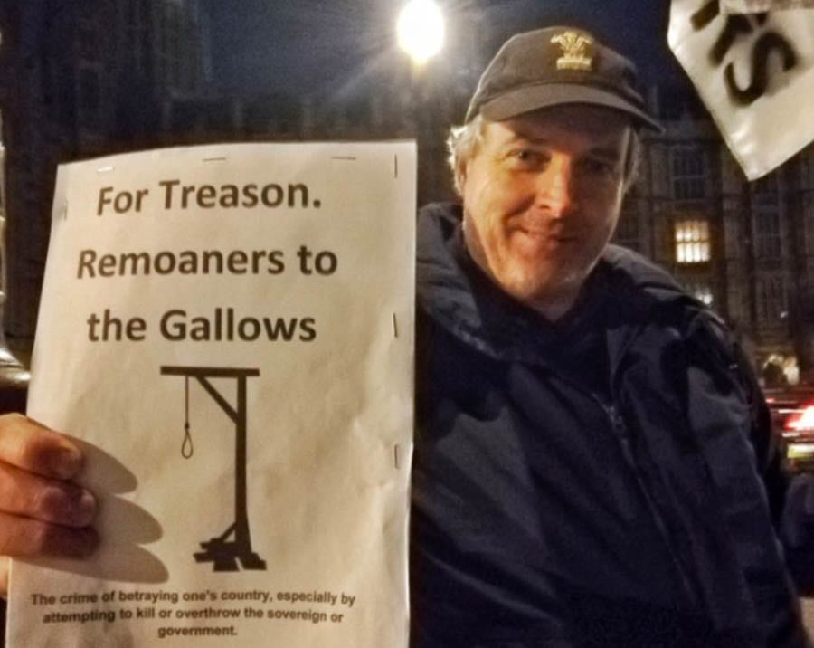 Name & Shame – Mr. Gallows – “To the gallows” yelled at Gina Miller – Thug who yelled “to the gallows” at Gina Miller needs to be named and shamed.