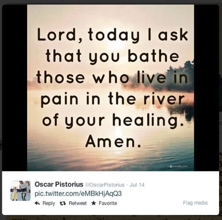 Oscar Pistorius on healing