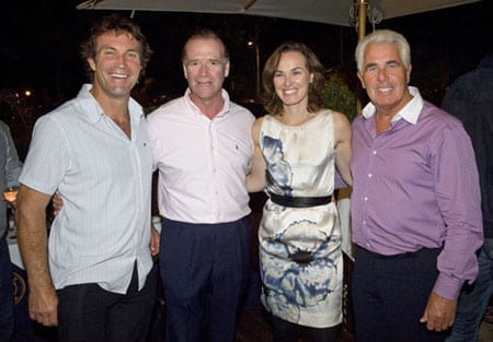 James Hewitt at Polo House with Pat Cash, Martina Hingis and Max Clifford
