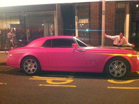 A pink Rolls-Royce Phantom