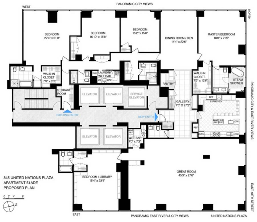 Trumping Wildenstein – Home of Bride of Wildenstein Jocelyn Wildenstein for sale after her fight with ex-boyfriend Lloyd Klein – Apartment 51ADE, 845 United Nations Plaza #37-B, Turtle Bay, New York, NY 10017, United States of America – For sale for £10.36 million ($12.95 million, €12.08 million or درهم47.56 million) through Douglas Elliman