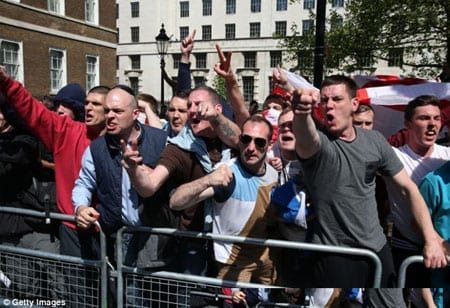 English Defence League protestors