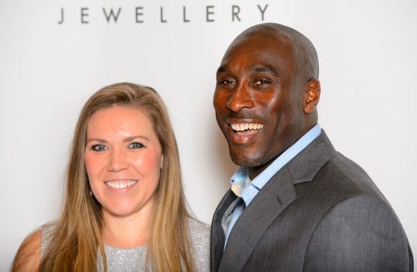 Sol Campbell and his wife Fiona Barratt-Campbell