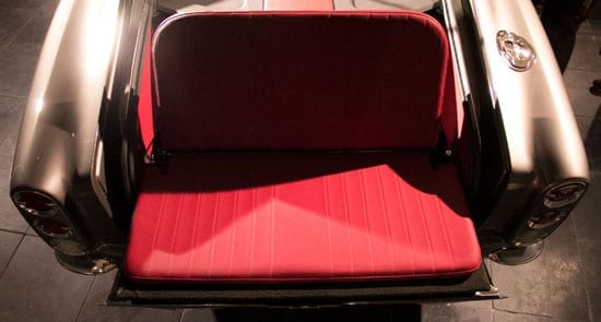 A folding picnic seat is amongst the unusual features of the Speedback