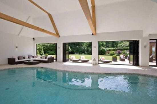 The property also includes a swimming pool and gym