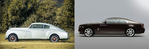 The car inspired the design of the current Rolls Royce Wraith