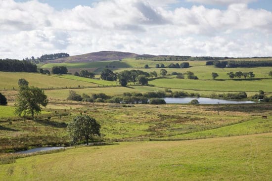 The estate also includes woodland, farmland and lochs