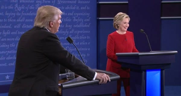 Trump’s hiding – Donald Trump loses to Hillary Clinton in the first of a series of presidential debates