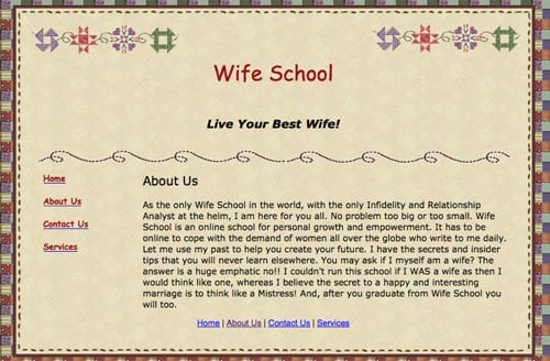 Sarah Symonds now runs a business named Wife School