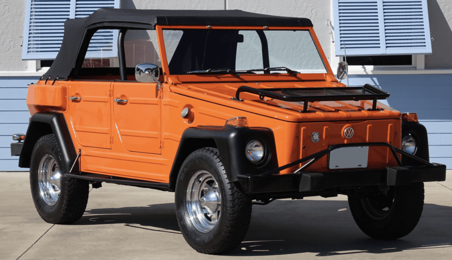 A Landy or a Thing? RM Sotheby’s Palm Beach auction goes online – Nine seat, thirty year old 1990 Land Rover 110 Defender for sale for staggering sum; a cheaper alternative at RM Sotheby’s auction (forced online because of coronavirus) is a 1974 Volkswagen 181 ‘Thing’ – 20th to 28th March 2020 in Florida.