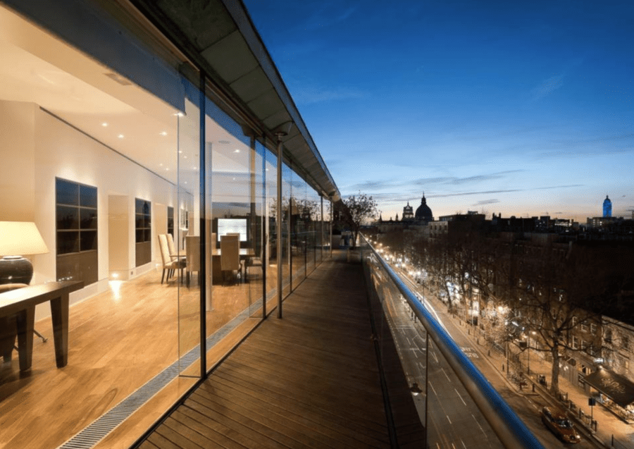 A Price-Cut Penthouse – £16 million for Sixth and Seventh Floor Penthouse at Collier House, 163 – 169 Brompton Road, Knightsbridge, London, SW3 1PY, United Kingdom through Merchants Row – Vast Knightsbridge penthouse for sale for 27% less than the £22 million sum in 2012 but extraordinarily 6,900% more than the £230,000 sum in 1999. Near Harrods and Brompton Oratory.