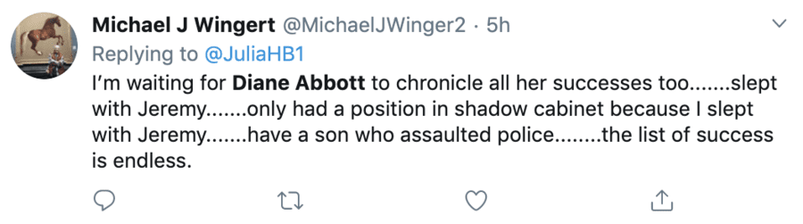 Down With Dumb Diane – Good riddance to Diane Abbott MP – After retreating to the backbenches, can life get better for the thickest politician in history, Diane Abbott? She’s got the sentencing of her criminal son to look forward to for starters… And a few paid gigs at the Beeb no doubt too.