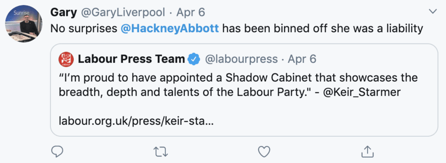 Down With Dumb Diane – Good riddance to Diane Abbott MP – After retreating to the backbenches, can life get better for the thickest politician in history, Diane Abbott? She’s got the sentencing of her criminal son to look forward to for starters… And a few paid gigs at the Beeb no doubt too.