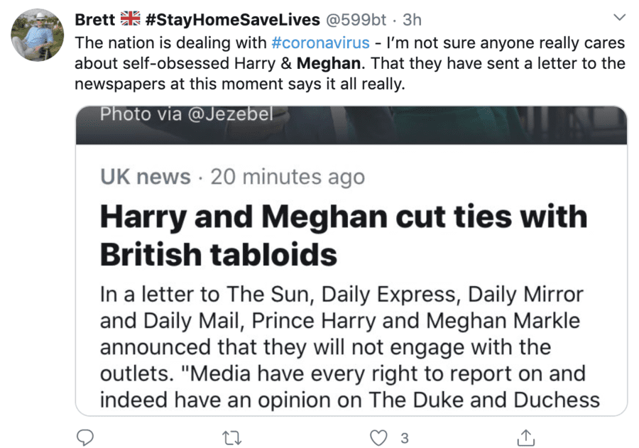 Dumb & Dumber – Duke and Duchess of Sussex score yet another own goal – The Duke and Duchess of Sussex, in stoking a new war with the press, have yet again proved themselves to be ridiculous attention seekers just prior to the commencement of their case against Associated Newspapers.