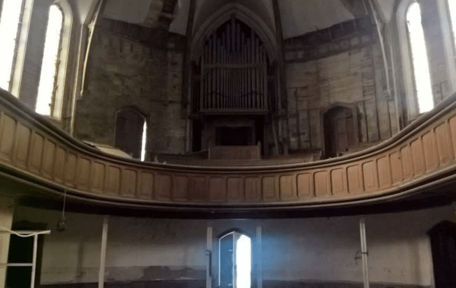 Not Such Divine Intervention – £130,000 for North Trinity Church, East Bowmont Street, Kelso, Roxboroughshire, Scotland, TD5 7JH, United Kingdom through agents Ballantynes – Empty Gothic church in Kelso, Scotland for sale for just £130,000; it was home until 2006 to the conspiracy theorist Dean Warwick (1944 – 7th October 2006) – who collapsed and died on stage at the Probe International paranormal and UFO conference in Blackpool mid speech.