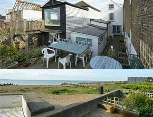 A beachside bargain – Island Wall, Whitstable, Kent – Weatherboarded beachside cottage for sale with Miles & Barr for just £695,000