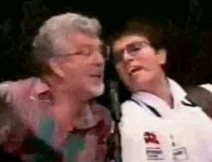 Can you see what it is yet? Rolf Harris and Cliff Richard