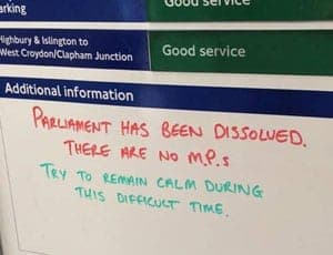 Parliament's out