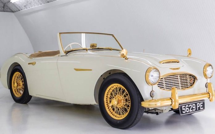 The World’s Most Flirtatious Car – 1958 Austin-Healey 100-Six ‘Goldie’ to be sold at auction by RM Sotheby’s in New York with no reserve and an estimate of £265,000 to £417,000 ($350,000 to $550,000, €300,000 to €471,000 or درهم1.3 million to درهم2 million on 6th December 2017