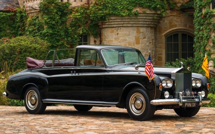 From Ceaușescu to The Queen – 1967 Rolls-Royce state landaulet originally built for the Communist dictator Nicolae Ceaușescu – but considered too extravagant even by him – and later used by Her Majesty The Queen to be auctioned by RM Sotheby’s on Friday 18th January 2018 at their Arizona 2019 – Estimate: £791,000 to £1.2 million ($1 million to $1.5 million, €880,000 to €1.3 million or درهم3.7 million to درهم5.5 million).