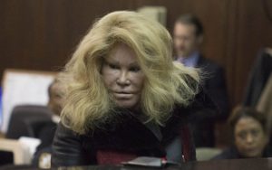 A Catty Catastrophe – Feline-like Bride of Wildenstein Jocelyn Wildenstein and couturier Lloyd Klein – Fight at Trump World Tower, Wednesday 7th December 2016 - Delony assault charges in the second degree – She is accused of inflicting injuries with a weapon