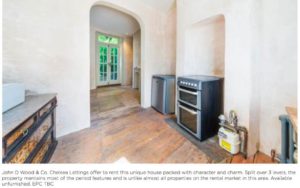 A Rental Ruin – Chelsea estate agent optimistically markets an £850 per week house with unpainted walls and an exposed gas meter by announcing: “It does have a new boiler” – 62 Christchurch Street, Chelsea, London, SW3 4AR, United Kingdom – To rent through John D. Wood & Co. for £850 per week ($1,108, €955 or درهم4,070 per week).