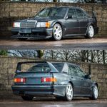 A-muscular-Mercedes-The-1990-Mercedes-Benz-190-E-25-16-Evolution-II-from-the-front-and-from-the-rear